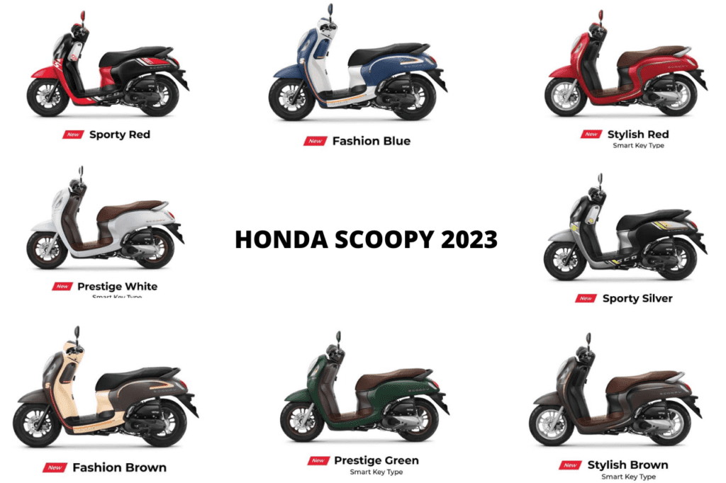 Honda Scoopy 2023 Dalam Balutan Warna Terbaru: Super Trendy, Sporty